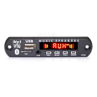 Para REPRODUCTOR DE MP3 Bluetooth 5,0 con placa decodificadora de amplificador de 2x60W para música de coche y Radio FM compatible con formato de Audio WAV