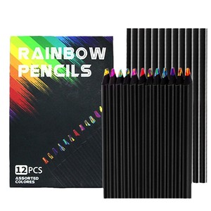 Boîte <span class=keywords><strong>ciel</strong></span> <span class=keywords><strong>étoilé</strong></span> en bois noir Bview Art avec crayons de couleur arc-en-<span class=keywords><strong>ciel</strong></span> 7 couleurs pour le dessin et la peinture des élèves de maternelle - Product Image 5
