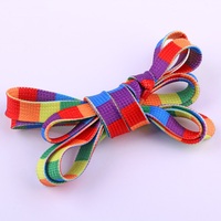 Tali Sepatu Poliester Cetak 10mm Pelangi Gay Pride LGBTQ untuk Sepatu Sneaker 100/120/150CM