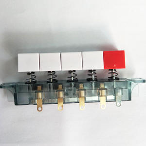 สวิตช์คีย์บอร์ด TUOWEI <span class=keywords><strong>5</strong></span> ปุ่ม <span class=keywords><strong>5</strong></span> ระดับ 3 ความเร็ว 1A 250VAC สีขาว ปุ่มกดสีแดง รุ่น 3800-<span class=keywords><strong>5</strong></span> กวางตุ้ง - Product Image 5