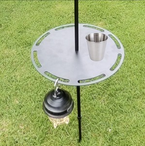 Hot Hàn Quốc Nhật Bản thị trường khác cắm trại & đi bộ đường dài bánh nhôm có thể điều chỉnh gấp kim loại LED giữ đèn đèn đèn lồng đứng cực - Product Image 5