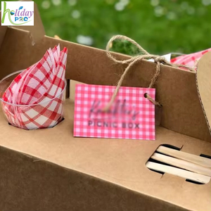 Holidaypac bán buôn Dã Ngoại bên sô cô la Cookie Kraft Giấy tráng miệng điều trị hộp phục vụ bao bì Platter hộp - Product Image 6