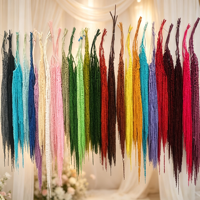 Décoration de mariage blanche et articles de décoration intérieure : Fleurs suspendues de luxe en amaranthus hypochondriacus préservé, fleurs séchées