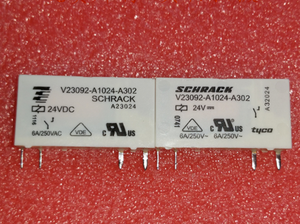 PLC 10PCS// NEW <strong>Schrack</strong> <strong>V23092</strong>-<strong>A1024</strong>-<strong>A302</strong> Power Relay 24VDC 6A Warranty Product - Product Image 1