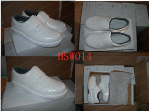 ZYF, Sabots de sécurité antibactériens ESD blanc/noir pour installations médicales, usines chimiques, avec grande fermeture auto-agrippante, pantoufles de travail HSW014 - Product Image 6