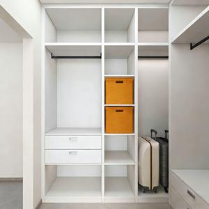 Armoire de chambre à coucher <span class=keywords><strong>en</strong></span> <span class=keywords><strong>bois</strong></span> blanc moderne, étagère ouverte, dressing, armoire à vêtements, porte battante, meubles de maison, sur mesure pour appartement - Product Image 6