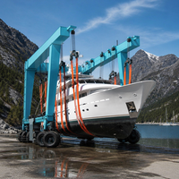 Palans de levage mobiles pour bateaux 12 tonnes en acier galvanisé pour marinas et chantiers navals