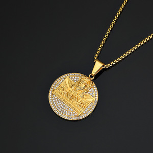 Hip Hop Última Cena Bar Religioso Católico Tendencia Impermeable Acero Inoxidable Joyería de Moda Colgante Collares Hombres al por mayor - Product Image 5