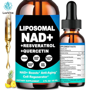 Suplemento LUVVITA OEM NAD+ 900mg de Alta Potência, Nicotinamida Ribosídeo Lipossomal com Resveratrol, Líquido Oral para Adultos - Product Image 1