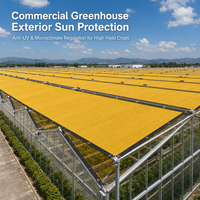 Filet d'ombrage agricole jaune en HDPE 6 x 10 m avec cadre en aluminium, résistant aux UV 30%-90%, couverture extérieure, bords renforcés, œillets perforés