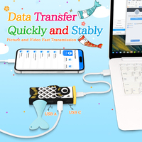 Nouveau Design japonais carpe drapeau USB HUB ordinateur portable bureau universel rouge poisson Kawaii 2.0 Koinobori 4 ports Type C USB HUB