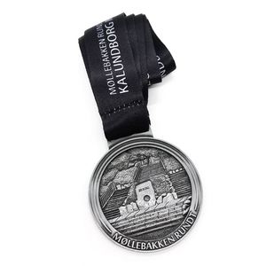 Médaille de sport personnalisée 2D 3D avec placage nickel, conception sur mesure pour événements sportifs, compétitions, basketball, avec cordon - Product Image 4