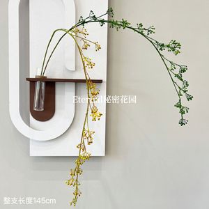 กิ่งกุหลาบโรสฮิปประดิษฐ์ Secret Garden ยาว 145 ซม. สีเขียว ทำจากพลาสติก สำหรับตกแต่งบ้าน งานแต่งงาน และอุปกรณ์ประกอบฉาก - Product Image 1