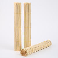Brochettes de barbecue longues en bambou naturel de qualité alimentaire, écologiques, biodégradables, pointues, portables pour camping en extérieur et grillades au charbon de bois