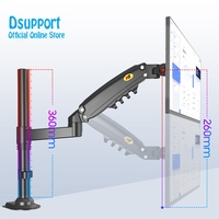 H80 Soporte de Escritorio Ergonómico de Movimiento Completo 2-9kg Capacidad de Carga 17-27 \ "LCD LED Monitor TV Soporte Escritorio Resorte de Gas Aluminio