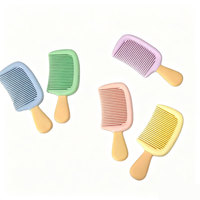 Mini peigne à cheveux en forme de crème glacée, brosse à cheveux portable antistatique en plastique pour les voyages et l'usage quotidien