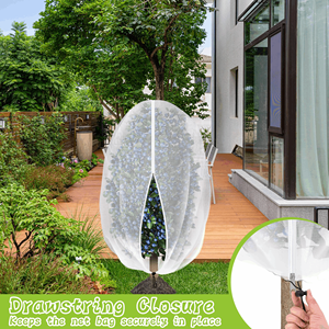 Filet de protection pour arbres fruitiers avec fermeture éclair et cordon de serrage, filet anti-oiseaux pour <span class=keywords><strong>jardin</strong></span>, couverture de protection pour plantes, barrière anti-insectes et oiseaux pour myrtilles, protection pour arbres - Product Image 3