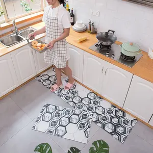 Keukenmatten-Voor-Vloer 2 Stuks Keukentapijten En Matten Antislip Wasbaar Keukenloper Tapijt