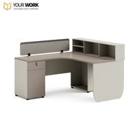 Bureau de travail modulaire extensible de qualité supérieure avec un design de panneau en bois durable pour un usage commercial