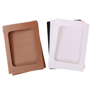 Kit de cadres <span class=keywords><strong>photo</strong></span> suspendus DIY, cartes de cadres <span class=keywords><strong>photo</strong></span> en papier kraft de 6 pouces, 10 pièces, cartes de vœux pour la décoration murale de photos à la maison - Product Image 3