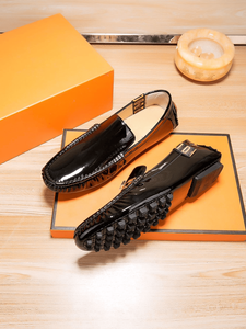 Zapatos Oxford de cuero de vaca con entresuela de goma retro, forro, suela exterior y parte superior de tela de caucho/látex de grano completo, espumados, para todas las estaciones. - Product Image 5