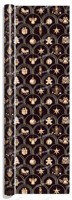 Papier d'emballage de Noël élégant à motif floral épais sur fond foncé, collection vintage, design artistique festif, rouleaux de papier cadeau