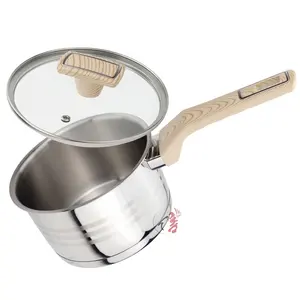 OEM Customize Straight Shape Cooking Pots And Pans Stainless Steel Cookware Set With Flat Glass Lid