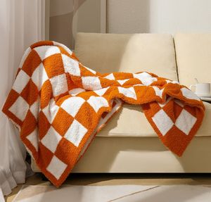 ผ้าห่มถักลายตารางหมากรุกแบบนุ่มผ้าห่มคลุมเตียงโพลีเอสเตอร์สำหรับการเดินทางโซฟาโซฟาตกแต่งบ้านขายส่ง - Product Image 3