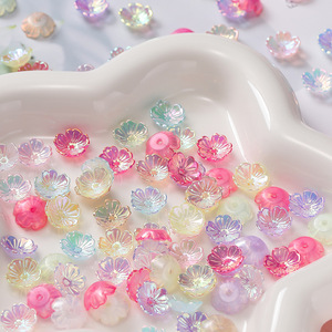 Accesorios de Uñas Acrílicos con Diseño de Flor de Sirena, 11mm, Parte Posterior Plana, Brillantes, Materiales para Joyería DIY, para Uñas, Horquillas y Pendientes - Product Image 1