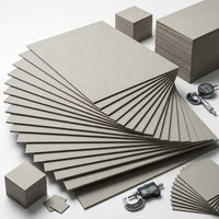 Plaques de carton gris de 0,5 mm à 4 mm d'épaisseur, carton recyclé pour emballage de boîtes rigides, taille personnalisée, prix d'usine