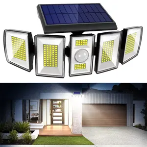 Luminária led de indução, para áreas externas, a prova d' água, para jardim, para parede, com sensor solar