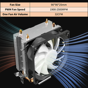 Desktop Cpu Cooler Rgb Cooling <b>Fan</b> Air Cpu Cooler Argb 4Pin Dual <b>Fan</b> With 2 Heat Pipe 1200 1366 775 Processor Heatsink Radiator - Product Image 3