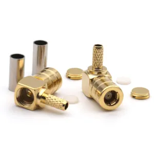 Top Notch SMB Female Right Angle Female Crimp Connector Crimp Connectors for Signal Transmission with RG174 RG316 Coax Cable