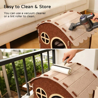 Maison pour chat en feutre classique personnalisée, lit pour animaux de compagnie d'intérieur en feutre haute densité, pliable, OEM ODM, nid de sommeil respirant