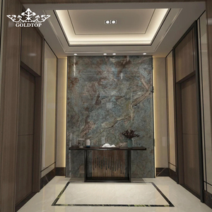 GOLDTOP Luxury Polished Amazon Blue Natural Quartzite Vibrant <b>Stone</b> for Statement Feature Walls and Luxury Bathroom Vanities - Product Image 1