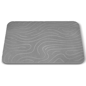 <span class=keywords><strong>FIGOO</strong></span> - Tapis de bain en diatomite sûr, séchage rapide, imperméable, non toxique, 39x60cm, 0,9cm d'épaisseur, motif ondulé, luxe moderne - Product Image 6