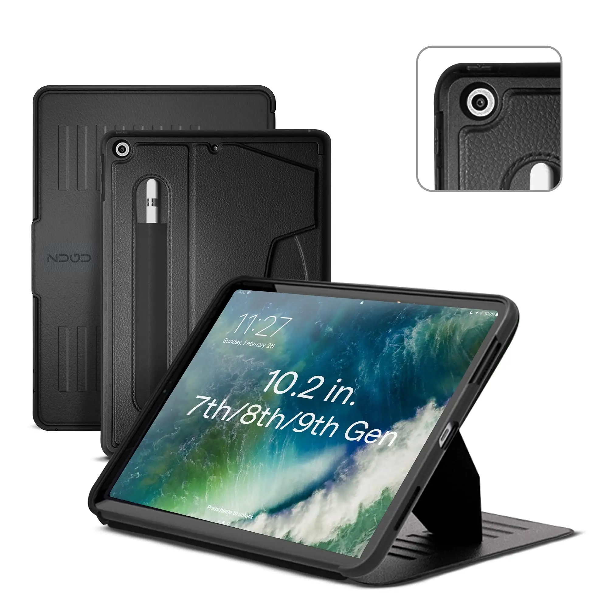 Ultra Slim, Magnetic Dock, Sleep/Wake 10,2 Zoll 7./8./9. Generation (2021/2020/2019) iPad-Gehäuse