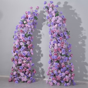 ตกแต่งดอกไม้โค้งยอดนิยมสำหรับงานแต่งงานช่อดอกไม้ประดิษฐ์ดอกไม้ผ้าไหมพร้อมฐานโต๊ะสำหรับงานเลี้ยงในบ้าน - Product Image 3