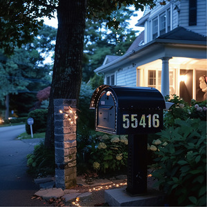 Große wasserdichte selbst klebende <span class=keywords><strong>Vinyl</strong></span>-Hausnummern und Briefkasten aufkleber 3-Zoll-Abziehbilder - Product Image 3