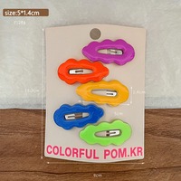 Barrettes à cheveux en forme de cœur avec nœud, colorées et adorables, pour filles, accessoires capillaires simples, cadeau idéal pour enfants