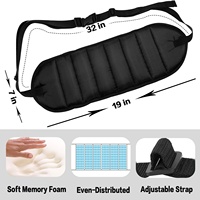 Repose-pieds de voyage réglable portable noir personnalisé BSCI en polyester pour avion, hamac de bureau