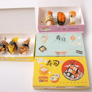 Caja de <span class=keywords><strong>Sushi</strong></span> de Papel Impresa Personalizada, Contenedor Desechable para Llevar <span class=keywords><strong>Sushi</strong></span> con Diseño de <span class=keywords><strong>Sakura</strong></span>, Caja de Comida de Diseño Japonés al por Mayor OEM - Product Image 1