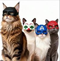 Masques en plastique 3D pour cosplay de chat d'Halloween, motifs chauve-souris, Joker et Avengers, pour soirées dansantes et événements