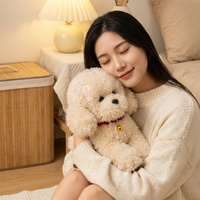 Jouet en peluche pour chien personnalisé Simulation de caniche en peluche avec des particules lestées Cadeaux d'anniversaire pour enfants