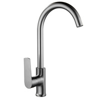Robinet de cuisine de luxe en cuivre doré brossé, double commande, cartouche céramique, monocommande, pivotant à 360°, installation monotrou