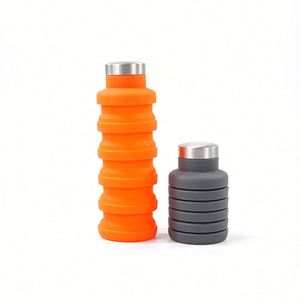 Botella de Agua Deportiva de Silicona Plegable Portátil a Prueba de Fugas para Viajes al Aire Libre con Tapa - Product Image 3