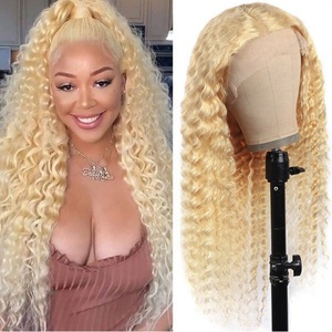 Transparent 613 <b>Blonde</b> Hair Lace <b>Wigs</b> 13*4 Lace Frontal Deep Wave Human Hair <b>Wig</b> - Product Image 2