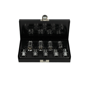 Ensemble de 9 TORX®Douilles à chocs profondes L.38 Mm-1 \ "-E10 à E24 Matériau CR-V avec finition chromée pour réparation - Product Image 1