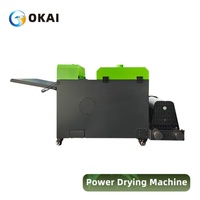 Printer DTF Roll OKAI A3 30cm Dapat Dipasangi Dual Head XP600 dengan Penggoyang Bubuk untuk Pencetakan Kaos