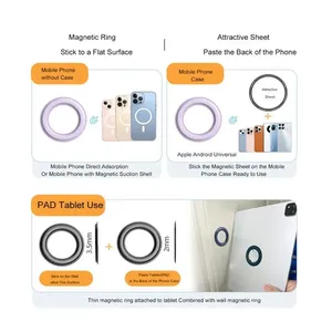 <span class=keywords><strong>New</strong></span> Phụ Kiện Điện Thoại Tường Từ Sticker Ring Cho Sản Phẩm Điện Tử Xe Điện Thoại Di Động Chủ Đứng Từ Điện Thoại Người Giữ Nhẫn - Product Image 3
